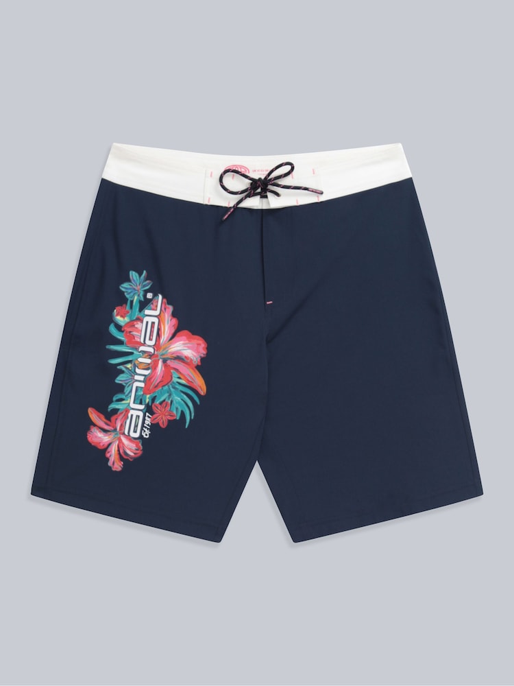 Animal Blue/White Womens Nora Classic Quick Drying Board Shorts - Image 4 of 9