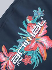 Animal Blue/White Womens Nora Classic Quick Drying Board Shorts - Image 9 of 9