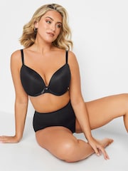 Yours Curve Black Plunge Microfibre Bra 2 Pack - Image 4 of 6