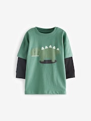 Green/Black/Rust Checkerboard 3 Pack Oversized Pyjamas (9mths-10yrs) - Image 10 of 13