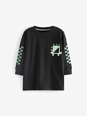 Green/Black/Rust Checkerboard 3 Pack Oversized Pyjamas (9mths-10yrs) - Image 11 of 13