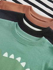 Green/Black/Rust Checkerboard 3 Pack Oversized Pyjamas (9mths-10yrs) - Image 12 of 13