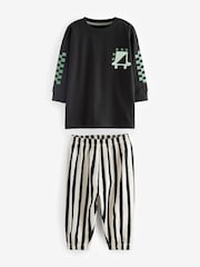 Green/Black/Rust Checkerboard 3 Pack Oversized Pyjamas (9mths-10yrs) - Image 8 of 13