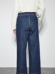 Monsoon Blue Harper Short Length Crop 100% Cotton Jeans - Image 2 of 5