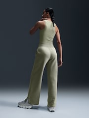 Nike Green Phoenix Fleece High Waisted Wide Leg Joggers - Image 2 of 6