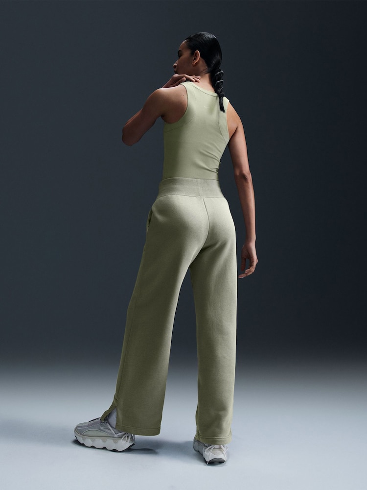Nike Green Phoenix Fleece High Waisted Wide Leg Joggers - Image 2 of 6