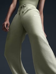 Nike Green Phoenix Fleece High Waisted Wide Leg Joggers - Image 4 of 6