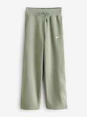 Nike Green Phoenix Fleece High Waisted Wide Leg Joggers - Image 6 of 6