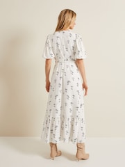 Phase Eight Cream Nelly Wrap Midi Dress - Image 3 of 8