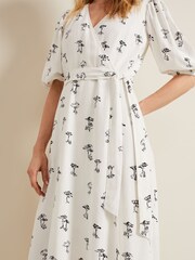 Phase Eight Cream Nelly Wrap Midi Dress - Image 6 of 8