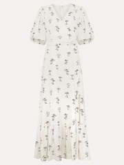 Phase Eight Cream Nelly Wrap Midi Dress - Image 8 of 8