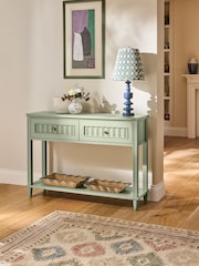 Nina Campbell Light Green Willis Console Table - Image 1 of 9