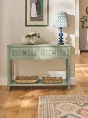 Nina Campbell Light Green Willis Console Table - Image 2 of 9