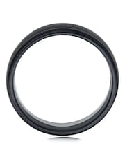 Beaverbrooks Platinum and Zirconium Black Wedding Ring - Image 4 of 5