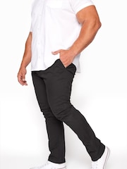 BadRhino Big & Tall Black Stretch Chino Trousers - Image 2 of 3
