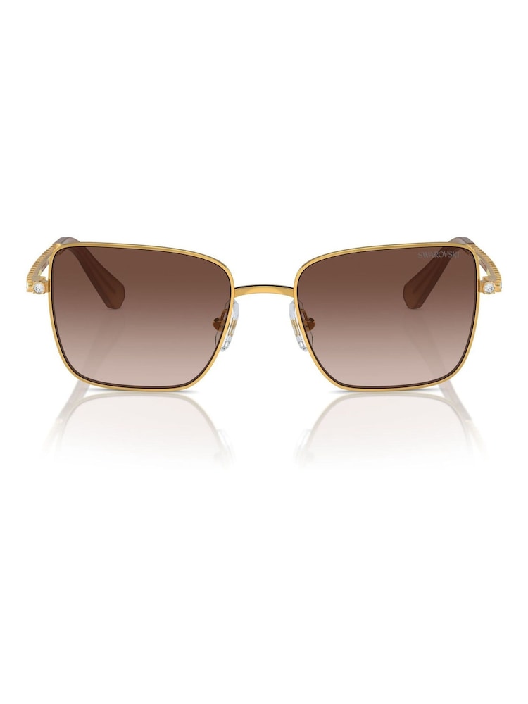 Swarovski Gold Sk7015 Round Sunglasses - Image 1 of 5