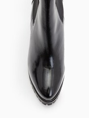 AllSaints Black Sarris Patent Boots - Image 4 of 5