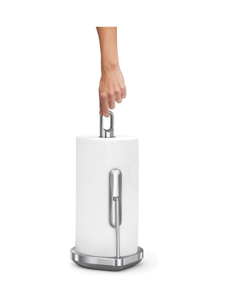 simplehuman Brushed Steel Tension Arm Kitchen Roll Holder - Image 4 of 4