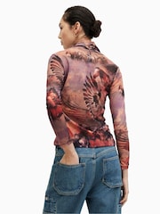 AllSaints Purple Tia Colca Top - Image 2 of 9