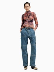 AllSaints Purple Tia Colca Top - Image 5 of 9