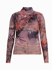 AllSaints Purple Tia Colca Top - Image 9 of 9