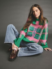 Green Knitted Christmas Jumper - Image 2 of 8