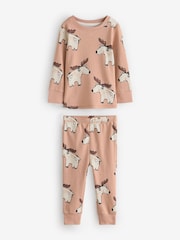 Multi Neutral 3 Pack Snuggle Pyjamas (9mths-10yrs) - Image 5 of 9