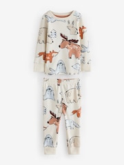 Multi Neutral 3 Pack Snuggle Pyjamas (9mths-10yrs) - Image 6 of 9