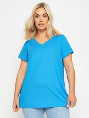 Yours Curve Blue & Green T-Shirts 3 Pack - Image 2 of 9