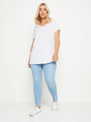 Yours Curve Blue & Green T-Shirts 3 Pack - Image 4 of 9