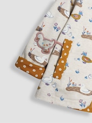 JoJo Maman Bébé Mustard Yellow Duck Appliqué Reversible Hoodie - Image 8 of 8