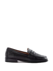 Dune London Black Standard Fit Ginelli Flexi Sole Leather Penny Loafers - Image 2 of 4