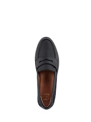 Dune London Black Standard Fit Ginelli Flexi Sole Leather Penny Loafers - Image 4 of 4