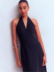Boden Blue Halter Neck Jersey Maxi Dress - Image 5 of 6