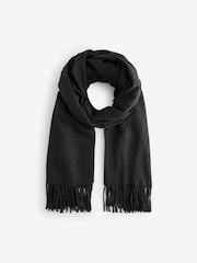 Black Super Soft Midweight Scarf - Image 4 of 6