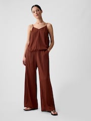 Gap Brown Pleated Satin Camisole - Image 3 of 5