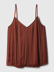 Gap Brown Pleated Satin Camisole - Image 5 of 5