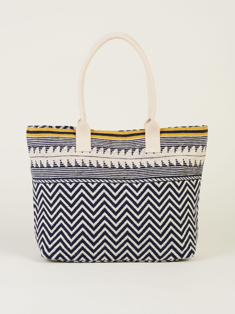 Brakeburn Blue Tassel Beach Bag - Image 2 of 4