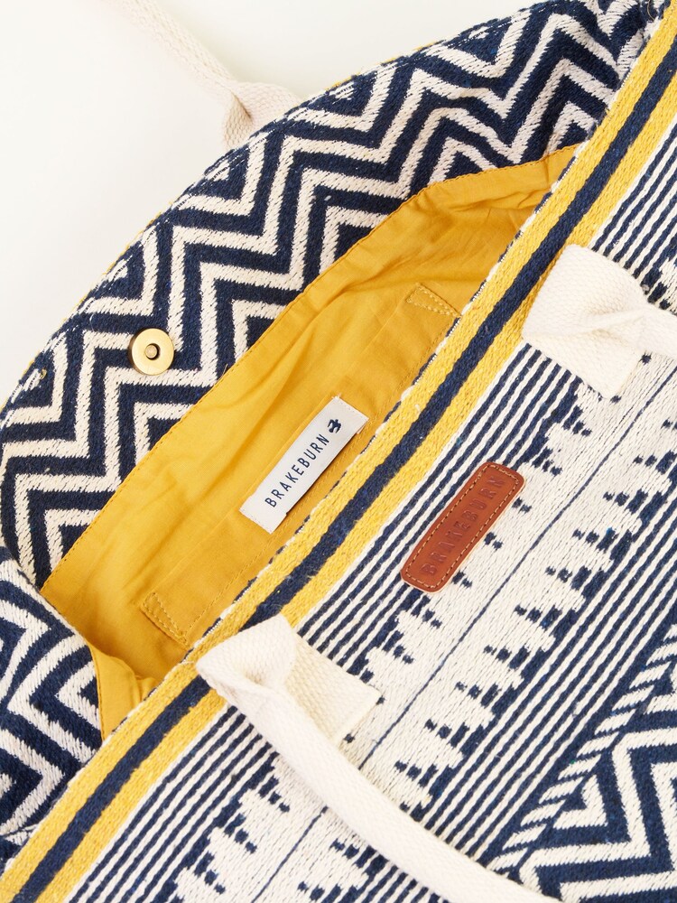 Brakeburn Blue Tassel Beach Bag - Image 4 of 4
