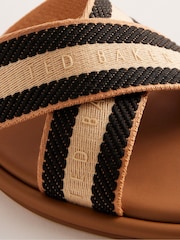 Ted Baker Brown Ashika Webbing Flat Sandals - Image 4 of 4