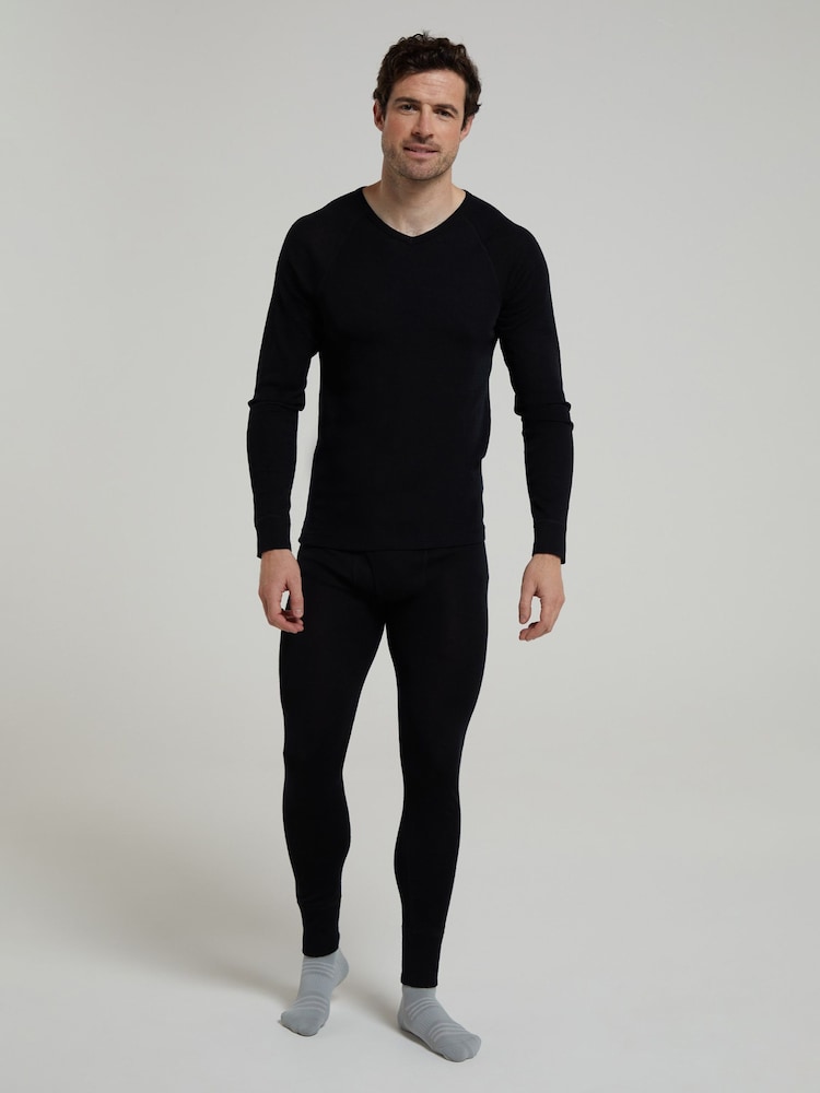 Mountain Warehouse Black Mens Merino II Thermal Baselayer Pants - Image 1 of 4 Mountain Warehouse Black Mens Merino II Thermal Baselayer Pants - Image 1 of 4