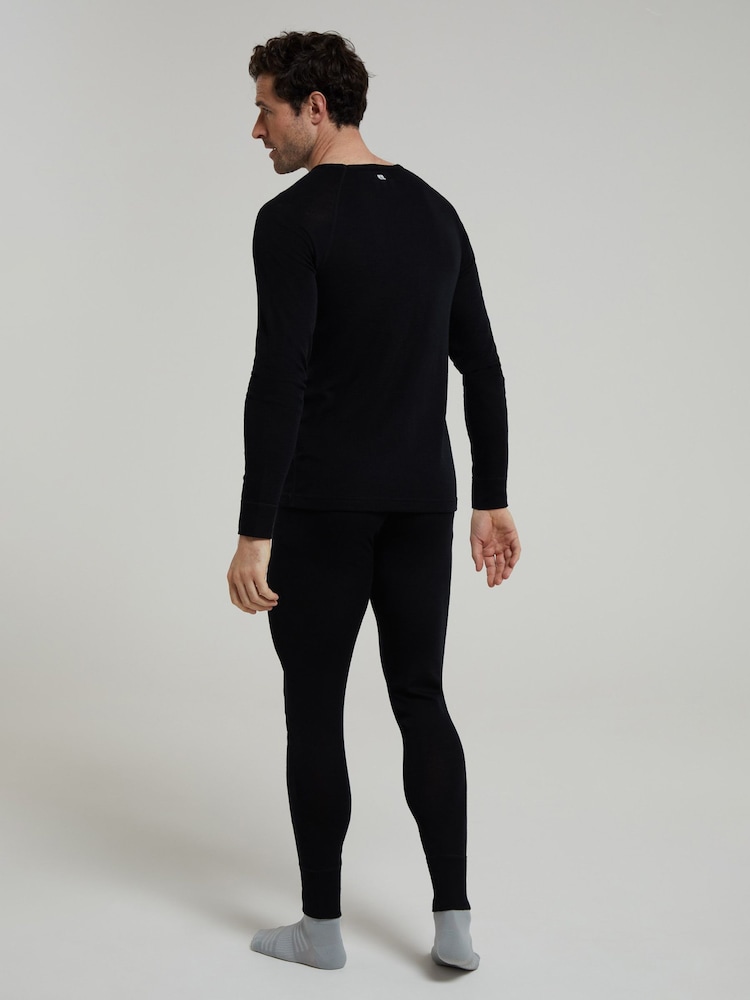 Mountain Warehouse Black Mens Merino II Thermal Baselayer Pants - Image 2 of 4