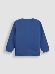JoJo Maman Bébé Denim Blue TRex Appliqué Sweatshirt - Image 2 of 3