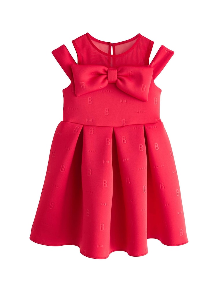 Buy Baker by Ted Baker Red Bow Mesh Scuba Dress from Next United