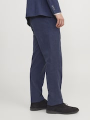 JACK & JONES Blue Linen Blend Slim Fit Trousers - Image 2 of 5