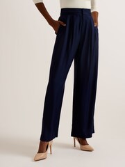 Ted Baker Blue Krissi Wide Leg Trousers - Image 2 of 5