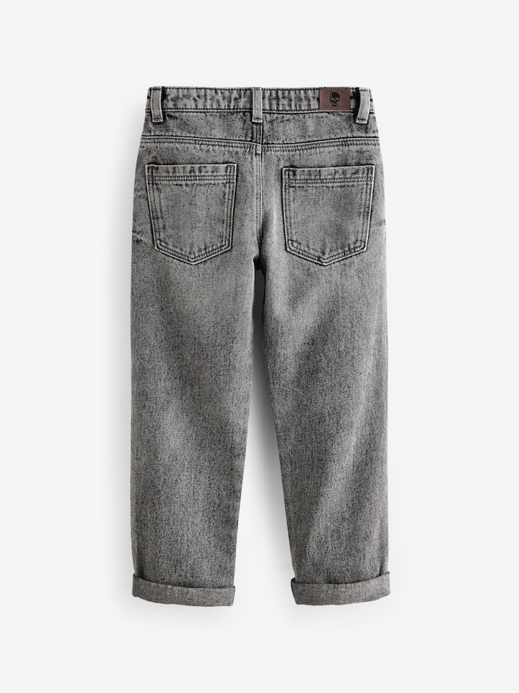 Grey Loose Fit Authentic 100% Cotton Jeans (3-16yrs) - Image 2 of 4