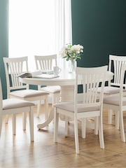 Julian Bowen Ivory Stanmore Extending Dining Table - Image 1 of 6
