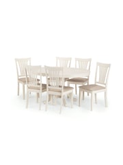Julian Bowen Ivory Stanmore Extending Dining Table - Image 4 of 6
