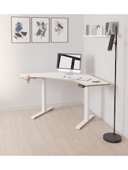 Koble White Gino Corner Height Adjustable Desk - Image 1 of 6